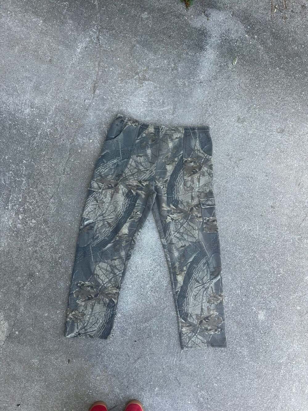 Jerzees Outdoors Realtree Hardwoods Camo Fleece Cargo Pants Size XL